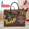 German Shorthaired Pointer Dog Kisses Fix Everything Leather Handbag