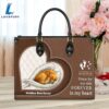 Golden Retriever Forever In My Heart Leather Bag