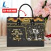 Great Dane Dog Just A Girl Who Loves Dogs Leather Handbag