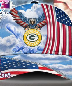 Green Bay Packers Cap Pride US 4th Of July Cap Veterans Cap Custom Name