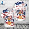 Happy 4th of July Funny Golden Retriever Hawaiian Shirt