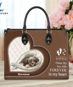Havanese Forever In My Heart Leather Bag