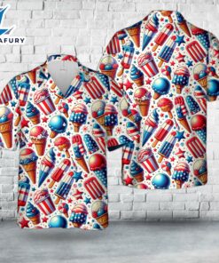 Ice cream 4th Of July Seamless Hawaiian Shirt