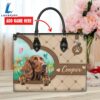 Irish Setter Dog Duccy Dog Lover Leather Handbag