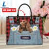 Irish Setter Dog This Human Belongs To Leather Handbag