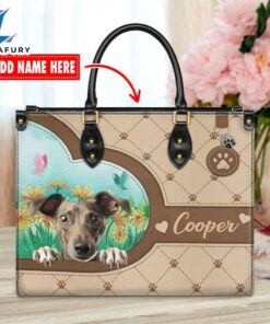 Italian Greyhound Dog Duccy Dog Lover Leather Handbag