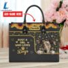 Italian Greyhound Dog Just A Girl Who Loves Dogs Leather Handbag