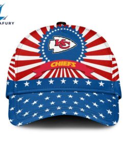 Kansas City Chiefs American Flag Pattern Independence Day Baseball Cap