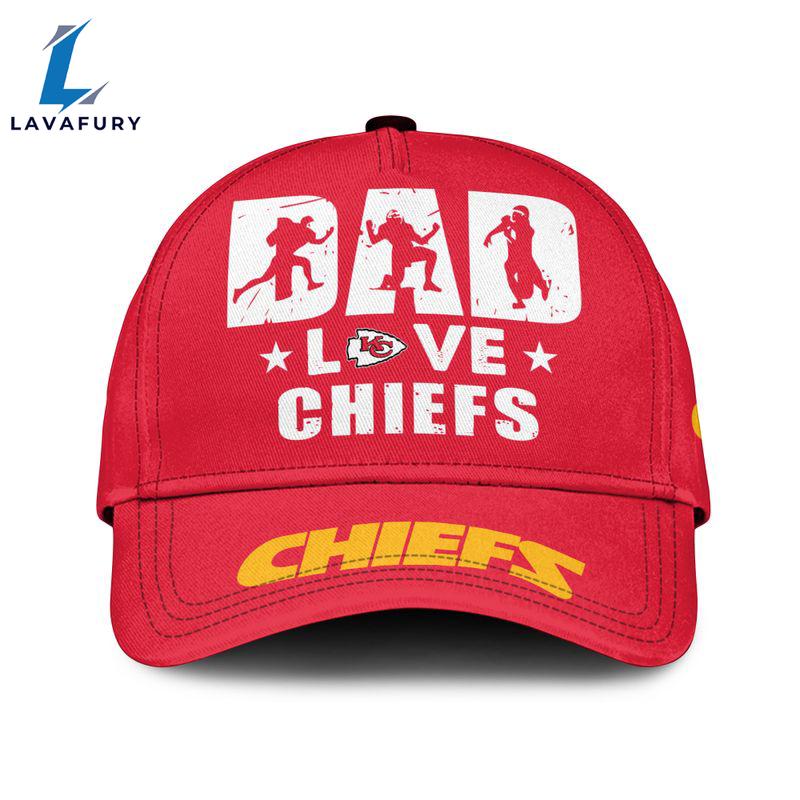 Kansas City Chiefs Dad Love Best Gift For Father's Day Baseball Cap Gift Summer Kansas City Chiefs Dad Love Best Gift For Father's Day Baseball Cap Gift Summer