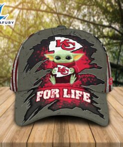 Kansas City Chiefs For Life Baby Yoda Baseball Cap