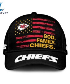 Kansas City Chiefs God Family American Flag Baseball Cap