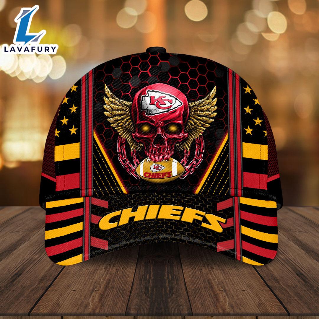 Kansas City Chiefs Gridiron Reaper Wings Baseball Cap Gift Summer Kansas City Chiefs Gridiron Reaper Wings Baseball Cap Gift Summer