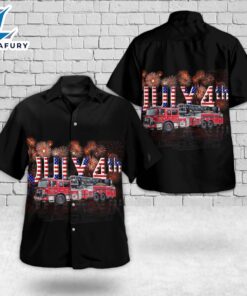 Keasbey, New Jersey, Woodbridge Township Fire District No.4, 4th Of July Hawaiian Shirt