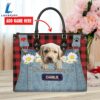 Labrador Retriever Dog This Human Belongs To Leather Handbag