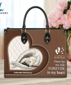Labrador Retriever In My Heart Leather Bag
