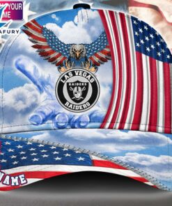 Las Vegas Raiders Cap Pride US 4th Of July Cap Veterans Cap Custom Name