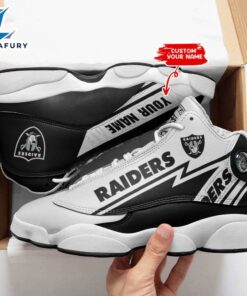 Las Vegas Raiders Custom Name Air Jordan 13 Sneakers. Best Gift For Men And Women