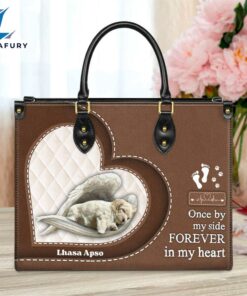 Lhasa Apso In My Heart Leather Bag