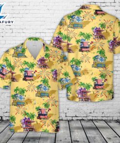 Lifeguard Hut Miami Beach, 4th Of July Hawaiian Shirt