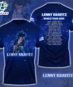 Limitted Edition Lenny Kravitz TOUR 2026 3D T-Shirt