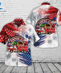 Lompoc, California, Lompoc Fire Department, 4th Of July Hawaiian Shirt
