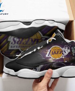 Los Angeles Lakers Custom Name Air Jordan 13 Sneakers