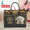 Maltese Dog Just A Girl Who Loves Dogs Leather Handbag Love Your Pet 2 Maltese Dog Just A Girl Who Loves Dogs Leather Handbag