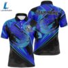 Men Golf Polo Shirt Custom Blue Camo Black Male Golf Attire