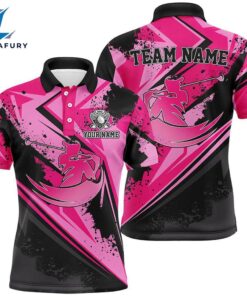 Men Golf Polo Shirt Custom Pink Camo Male Golf Attire