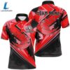 Men Golf Polo Shirt Custom Red Camo Green Male Golf Attire