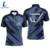 Mens Golf Polo Shirt Blue Lightning Custom Name And Team Name