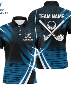 Mens Golf Polo Shirt Custom Cool For Team Blue