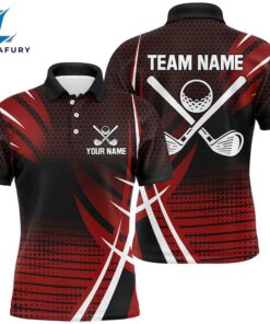 Mens Golf Polo Shirt Custom Cool For Team Red