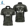 Mens Golf Polo Shirts Custom Green Camo Golf Tops