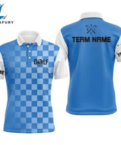 Mens Golf Polos Shirts Custom Name Funny For Men Blue