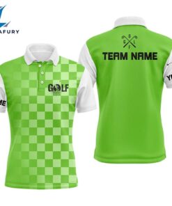Mens Golf Polos Shirts Custom Name Funny For Men Green