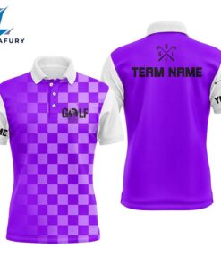 Mens Golf Polos Shirts Custom Name Funny For Men Purple