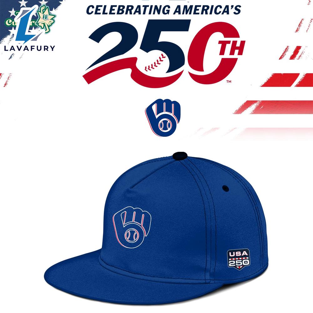 Milwaukee Brewers USA 250th Anniversary Patriotic Limited Cap Gift Summer Milwaukee Brewers USA 250th Anniversary Patriotic Limited Cap Gift Summer