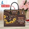 Miniature Pinscher Dog Kisses Fix Everything Leather Handbag
