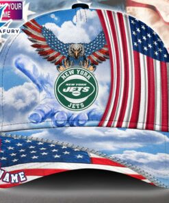 New York Jets Cap Pride US 4th Of July Cap Veterans Cap Custom Name
