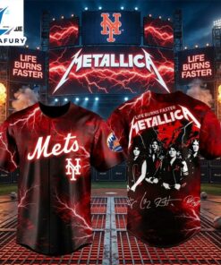 New York Mets Metallica Night Limited Baseball Jersey