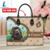 Newfoundland Dog Duccy Dog Lover Leather Handbag Love Your Pet 2 Newfoundland Dog Duccy Dog Lover Leather Handbag