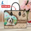 Old English Sheep Dog Duccy Dog Lover Leather Handbag Love Your Pet 2 Old English Sheep Dog Duccy Dog Lover Leather Handbag