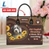 Old English Sheep Dog Kisses Fix Everything Leather Handbag