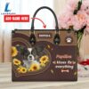 Papillon Dog Kisses Fix Everything Leather Handbag