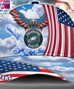 Philadelphia Eagles Cap Pride US 4th Of July Cap Veterans Cap Custom Name