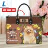 Pomeranian Dog All You Need Is Love And A Leather Handbag