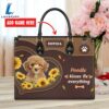 Poodle Dog Kisses Fix Everything Leather Handbag