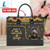 Portuguese Water Dog Just A Girl Who Loves Dogs Leather Handbag