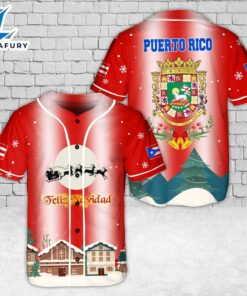 Puerto Rico Merry Christmas Baseball Jersey